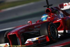 Ferrari Fernando Alonso on P Zero orange hard tyres