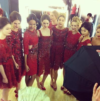 Dolce & Gabbana Winter 2014 Womens Fashion: Backstage