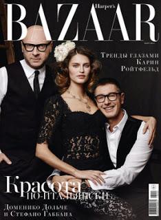 Domenico, Stefano e Bianca su Harper's Bazaar Russia