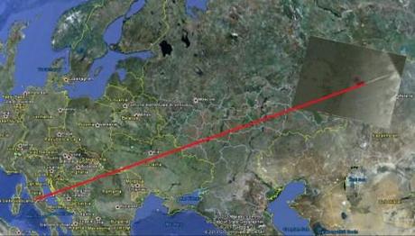 L'orbita seguita dal meteorite russo