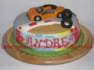 Racing cars cake