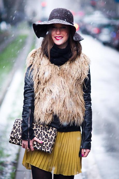 MFW Day 3 - The Outfit: Yellow in the snow