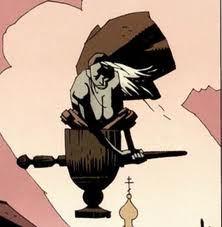 Baba Yaga disegnata da Mike Mignola.