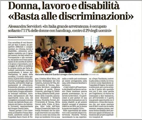 Tavola rotonda “Donne, lavoro, disabilità”