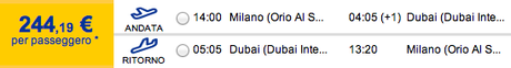 Voli a Dubai per 244 euro!
