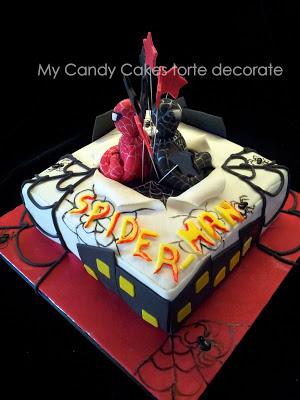 Spiderman cake II Black and Red