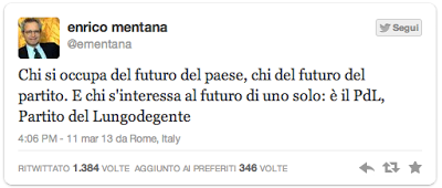 IL TWEET DEL GIORNO - ENRICO MENTANA