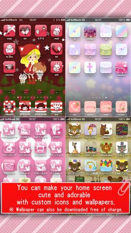 CocoPPa – Japan Kawaii(cute) icons wallpapers stamps design fashion illustration homescreen decoration app custom