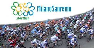 Milano-Sanremo 2013, Startlist aggiornata