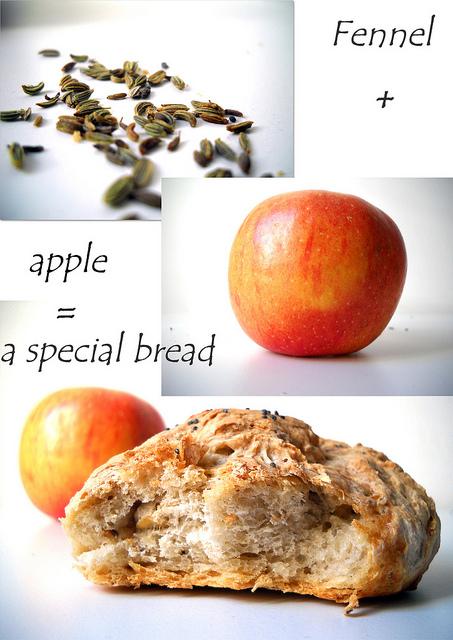 Fennel + apple= special bread