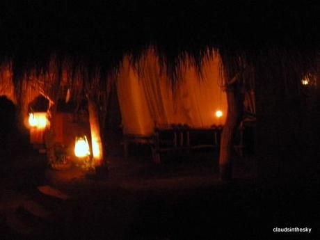 The Mudhouse - the honeymoon hut at night The Mudhouse: quality, machang!