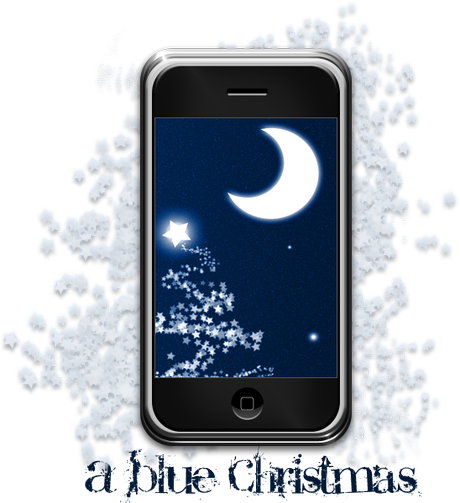 A Blue Christmas – iPhone/iPod Touch Wallpaper