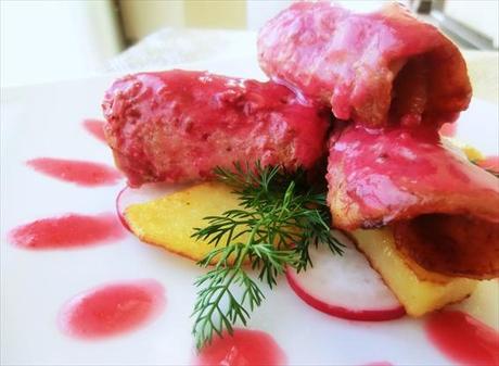 Fettine di carne di suino in salsa di ribes rosso