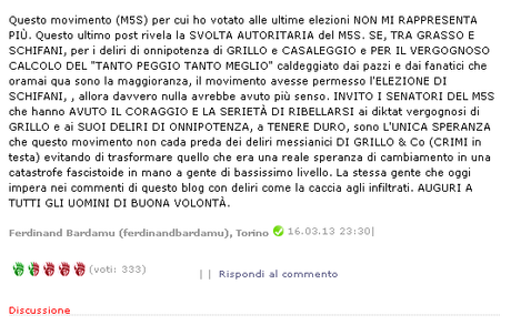 Povero Grillo, lo accusano di tutto, anche di censurare i commenti sul blog