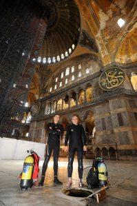 Istanbul, Europa:  Le catacombe sotto Ayasofya (Santa Sofia)