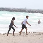 Naomi Campbell e Vladimir Doronin, jogging sulla spiaggia di Miami 08