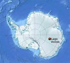 La posizione del lago Vostok in Antartide