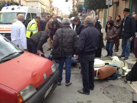 Scontro tra auto e moto questa mattina a Marsala Scontro tra auto e moto questa mattina a Marsala