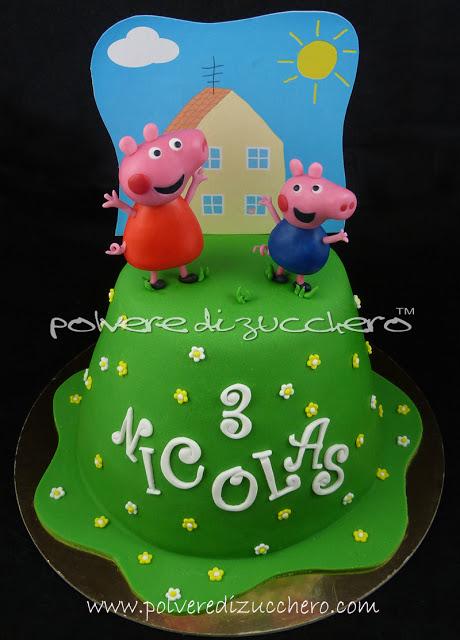 Tutorial torta Peppa Pig e George per My Cake Design: la casa sulla collina