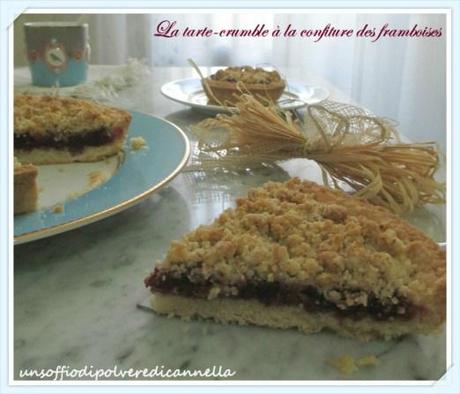 LA TARTE-CRUMBLE A LA CONFITURE DES FRAMBOISES, OVVERO LA CROSTATA-CRUMBLE ALLA CONFETTURA DI LAMPONI Fotor0311225630