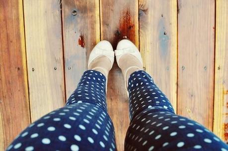 Polka dot jeans