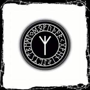 Algiz Runic Life Circle Badge
