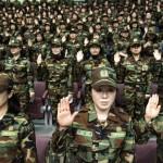 Corea del Sud, i militari all'adunata durante il Foundation Day a Seoul02