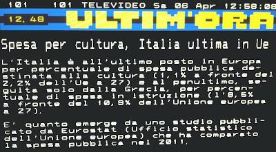 Spesa per la cultura, Italia ultima in UE!