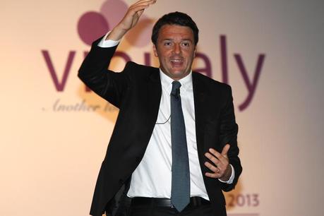 Matteo Renzi nel suo intervento di ieri al Vinitaly - Foto Nicola Galetto / Il Nazionale