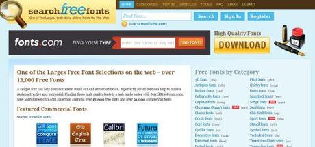 Search Free Fonts - più di 13mila font gratuiti