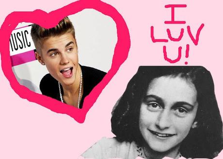 È Anne Frank la più grande fan di Justin Bieber?