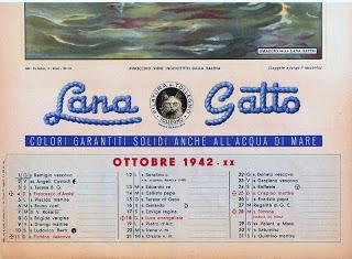 PINOCCHIO: calendario Lana Gatto del 1942 PINOCCHIO: calendario Lana Gatto del 1942