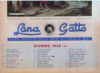 PINOCCHIO: calendario Lana Gatto del 1942 PINOCCHIO: calendario Lana Gatto del 1942