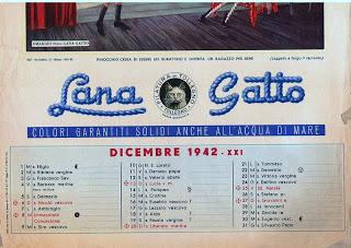 PINOCCHIO: calendario Lana Gatto del 1942 PINOCCHIO: calendario Lana Gatto del 1942