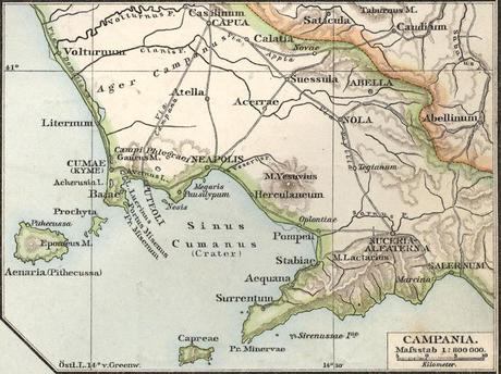 Mappa dell'antico assetto politico del golfo di Napoli (Sinus Cumanus)