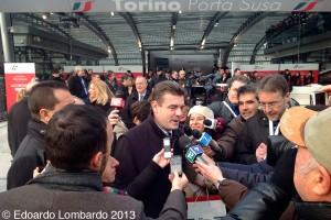 Arrivo del Presidente della Regione Roberto Cota all'inaugurazione di Porta Susa