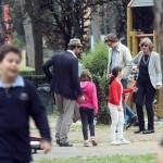 Alessandro Preziosi papà tenero a Villa Borghese