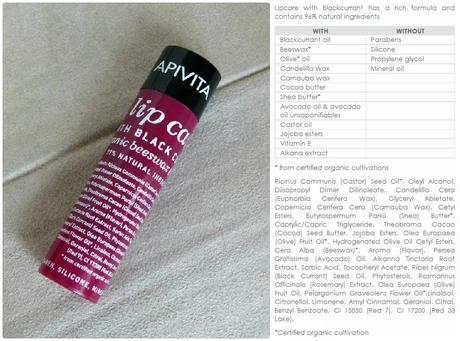 Apivita - balsamo labbra Lip care with black currant Apivita - balsamo labbra Lip care with black currant