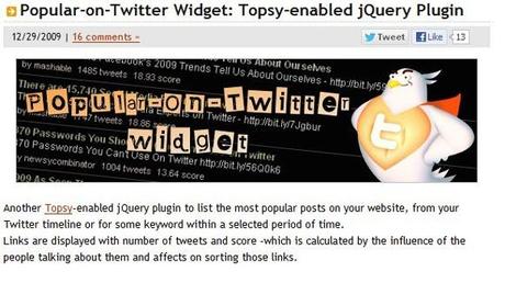 I Migliori Twitter jQuery Plugins