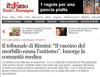 Caso di autismo insorto il giorno stesso della vaccinazione: il tribunale di Rimini ha riconosciuto il danno del vaccino e il diritto all'indennizzo della famiglia