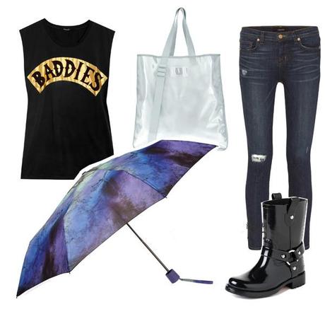 Chic outfit for rainy days!