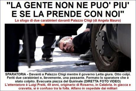 Governo Letta, battesimo nel sangue: sparatoria davanti Palazzo Chigi, feriti sparatoria2