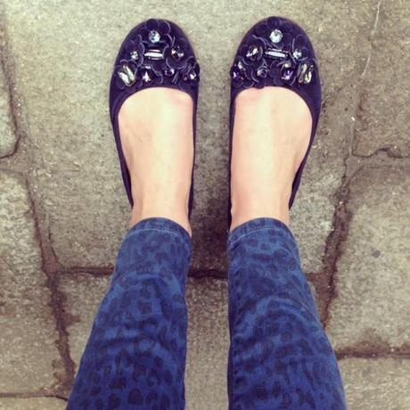 Black & Blue Leopard Jeans