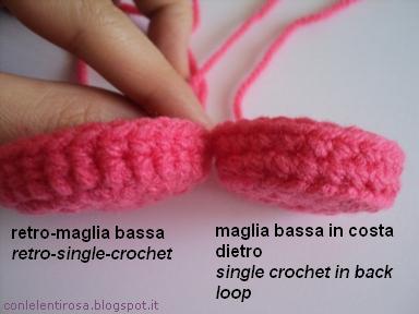 Amigurumi Crochet Tutorial: La retro-maglia bassa (rmb) - The retro-single crochet (rsc)