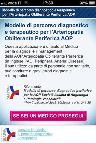 Guida iOS alla gestione della Arteriopatia Obliterante Periferica (AOP)