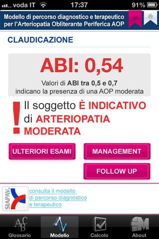 Guida iOS alla gestione della Arteriopatia Obliterante Periferica (AOP)