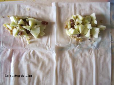 Dolci: Mini strudel alle mele con pasta fillo Dolci: Mini strudel alle mele con pasta fillo