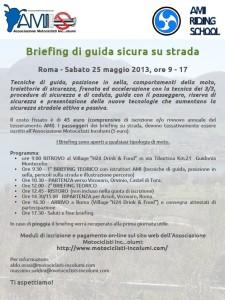 Briefing di guida sicura su strada Briefing di guida sicura su strada motociclisti