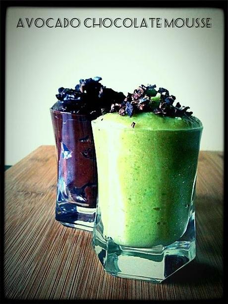 CHOCOLATE AVOCADO MOUSSE (black and green version)