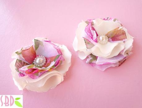 Fiori di Stoffa Shabby Chic - Shabby Chic Fabric Flowers